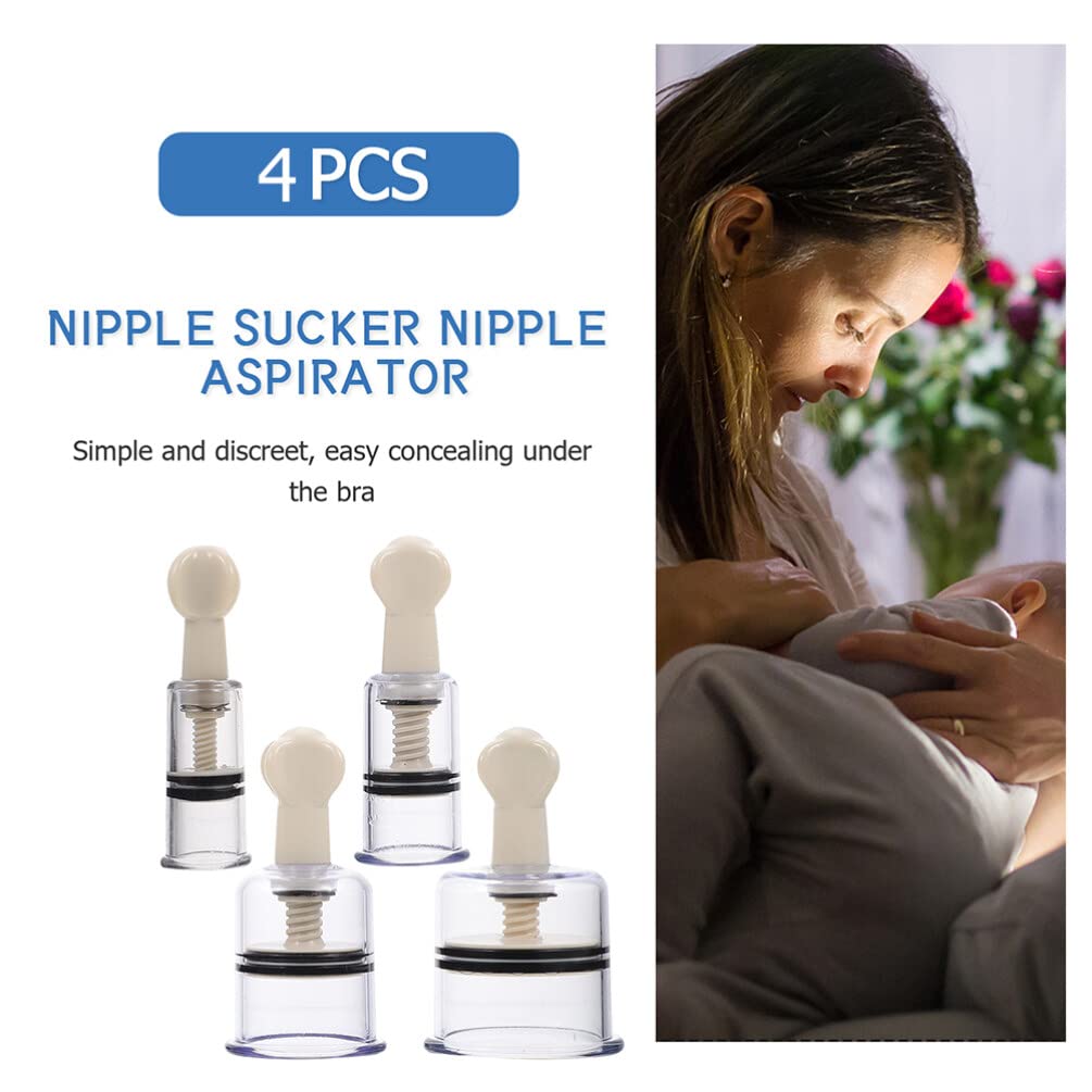 4Pcs Nipple Sucker Inverted Nipples Corrector Women Breast Suction Cup For Flat Nipples Breastfeeding Female Supplies