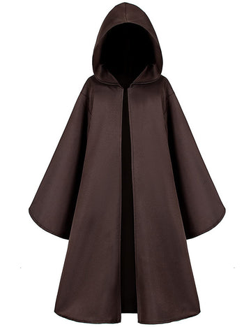 Togrop Knight Costume For Kids Robe Hooded Boys Cloak Cosplay Brown 3-5T