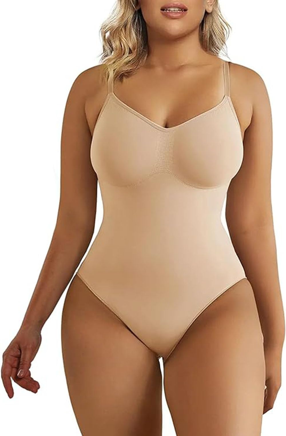 Wesofint Women Shapewear Tummy Control Bodysuit Seamless Sculpting Waist Shaper Thong Or Brief(Ed025)
