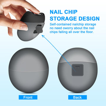 Electric Automatic Nail Clipper With Light, 2-Speed Trimmer, Usb Rechargeable, Nail Scraps Storage & Magnetic Cover, Safe For Ba