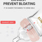 Glass Baby Bottles, Anti Colic Breastfeeding Bottle With Natural Response Nipple For Newborn Preemie 0+ Month, Bpa Free, Wide Ne