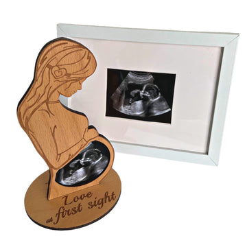 Heart'S Sign Sonogram Picture Frame Bundle - Unique Gifts For Pregnant Women | Pregnant Mom Gifts Ultrasound Frame | Expecting P