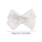 3.2'' Girls White Linen Hair Bows Clips - Alligator Clips Hair Accessories For Little Girls, Toddlers, Kids, And Teens