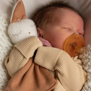 Newborn Pacifier- Shorter Nipple Less Gagging - Small Preemie (0-6 Mos) - Breastfed Babies - 100% Natural Rubber - Bpa-Free - Ha