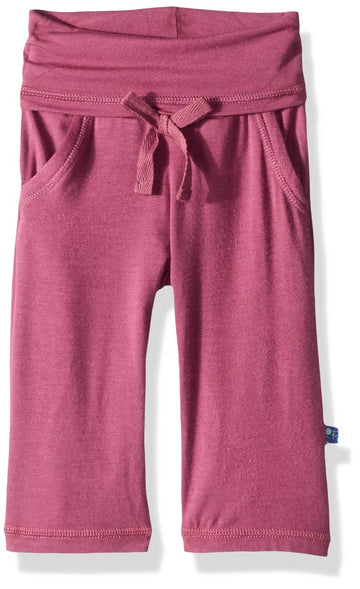 Kickee Pants Baby Girls' Pattern Yoga Pants, Amethyst, 0-3 Months