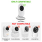 Flexible Baby Monitor Mount Compatible With Vtech Vm819, No Drilling Baby Camera Mount For Crib Without Wall Damage (White)