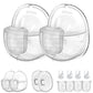 Two Full Sets Breast Pump Parts with 24mm Flange Compatible with Lansinoh Discreet Duo/NCVI/Nuliie/NICEGREEN Life/Zooawa S32 Bre