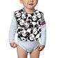 Qwalnely Panda Bibs Baby Stuff 2Packs For 6-24 Months Waterproof Washable Fabric (Panda)