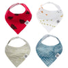 Parker Baby Bandana Drool Bibs 4 Pack Baby Bibs for Boys, Girls, Unisex - Parker Set