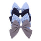 4 PCS Sailor Bow Hair Clips for Kids Girls Women Linen cotton Hair Bow Alligator Clips Baby Toddler Girl Mom Hair Accessories (B