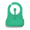 Avanchy Silicone Baby Bibs, Waterproof, Adjustable, Bpa Free, Soft Unisex Set For Toddlers With Matching Spoon, Green
