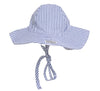 Flap Happy Baby Girls' Upf 50+ Floppy Hat, Chambray Stripe Seersucker, Small