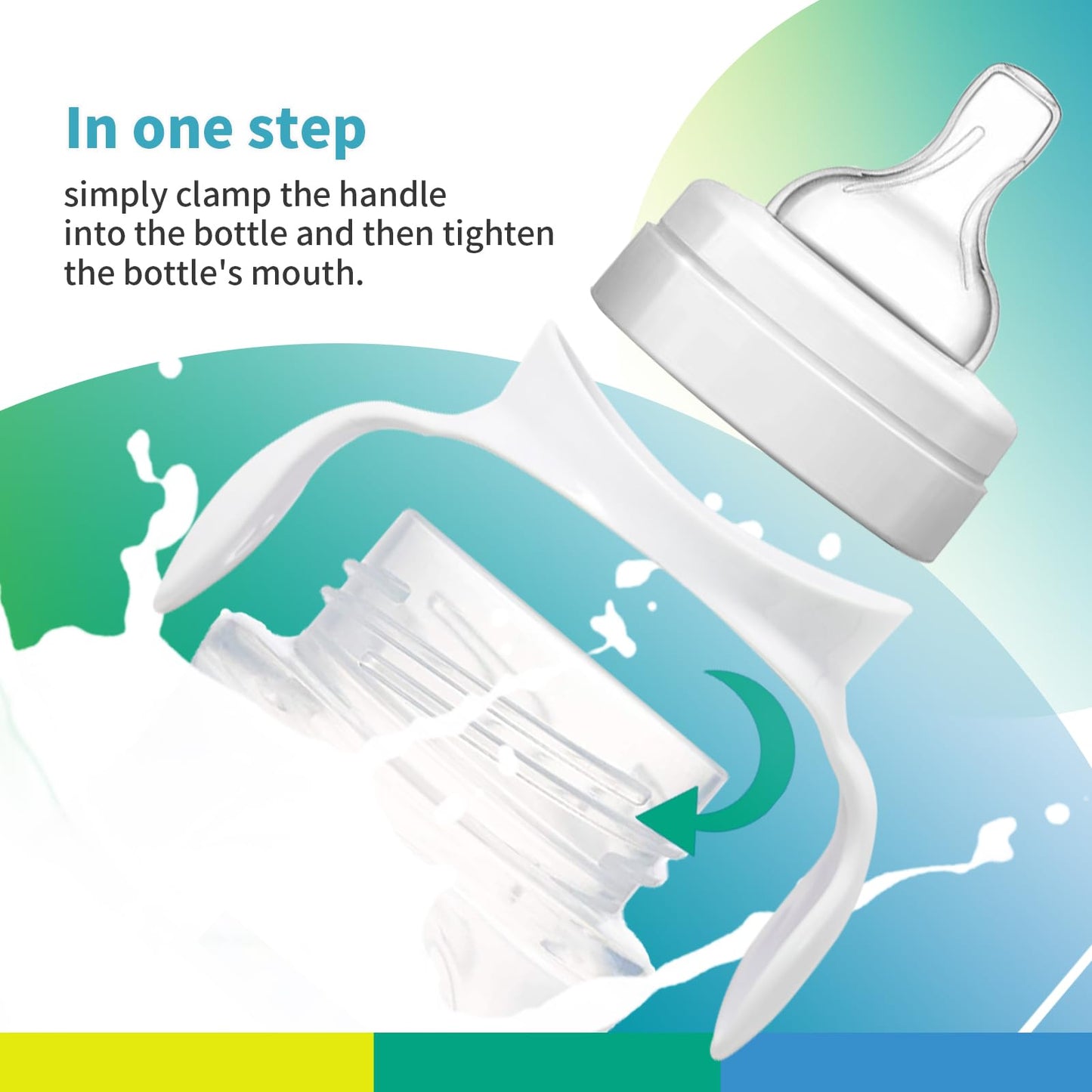 Baby Bottle Handles For Philips Avent Anti-Colic And Airfree Vent Baby Bottles, Compatible Avent Bottle Holder, 4 Count