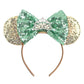 Seamoy Tiana Minnie Ears Headband, Rose Gold Mouse Ears, Park Ears Princess, Sparkle Silver Blue Classic Red Gold Mouse Ears Hea