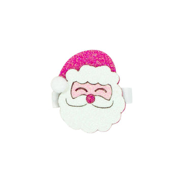 Wee Ones Girls Toddler Glitter Foam Santa Hair Clip, One Size, Santa