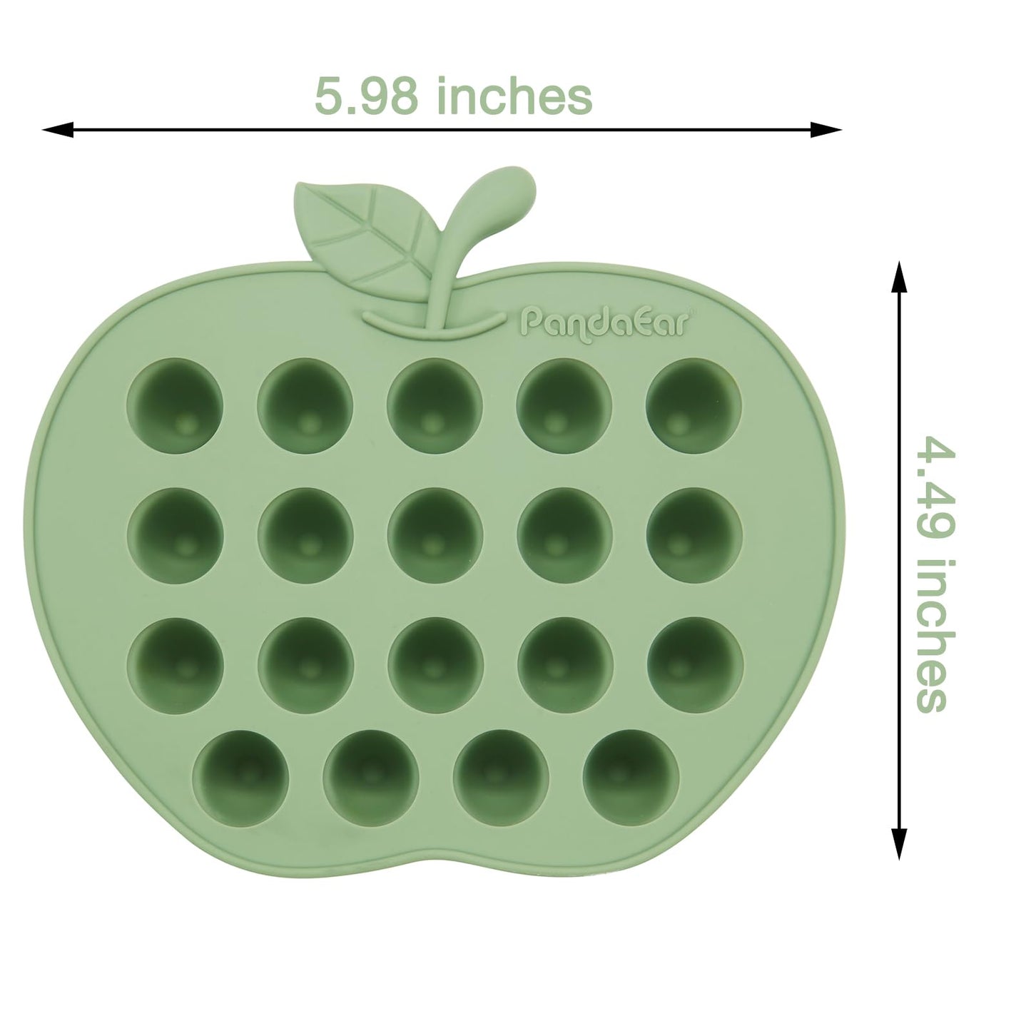 Pandaear 2 Pack Baby Breastmilk Popsicle Molds, Silicone Nibble Freezer Tray, Baby Fruit Food Feeder Teether Tray, 19 X 0.2 Oz B