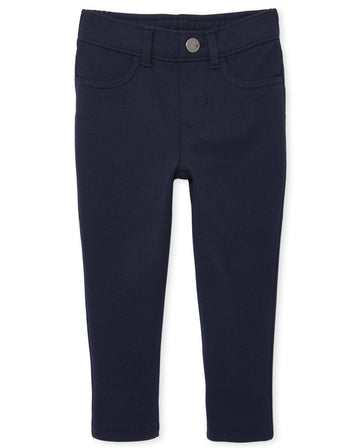 The Children'S Place Baby Girls And Toddler Ponte Knit Pull On Jeggings Jeans, Tidal Single, 5T Us