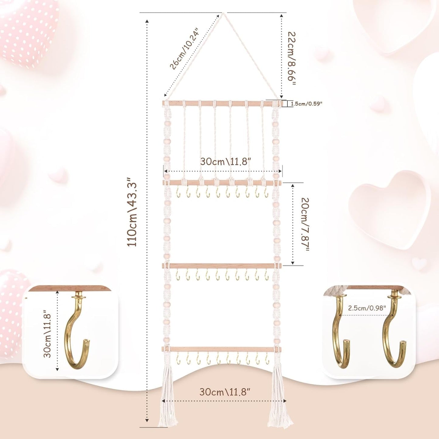 Visator Headband Holder Bows Organizer For Girls Hair Bows Holder Baby Headband Hair Accessories Organizer For Baby Girls Bow Ha