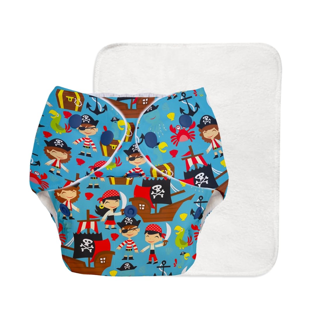 Superbottoms Basic LeakageProof Advanced Cloth Diapers For Babies, High Absorbent 100% Cotton 1 Reusable Diaper Without Soaker,