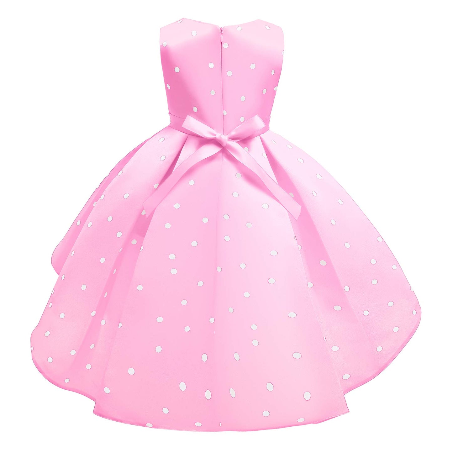 Nssmwttc Girl Party Dress Princess Teenages 7T Kids Christmas Sunday Halloween Baptism Christening Tea Dresses (Pink,140)