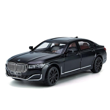 BDTCTK 1/24 Compatible for 760 Model Car, Zinc Alloy Pull Back Toy car with Sound and Light for Kids Boy Girl Gift(Black)