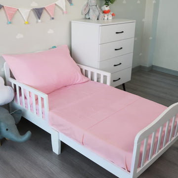 Biloban 3-Piece Toddler Sheet Set For Girl, Toddler Bedding Set Microfiber Includes Crib Mattress Sheet, Flat Sheet And Envelope