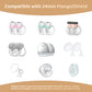 Flange Inserts 15Mm Compatible With Medela/Spectra/Tsrete/Elvie/Momcozy/Bellababy Breast Pump 24Mm Shields/Flanges, Reduce 24Mm