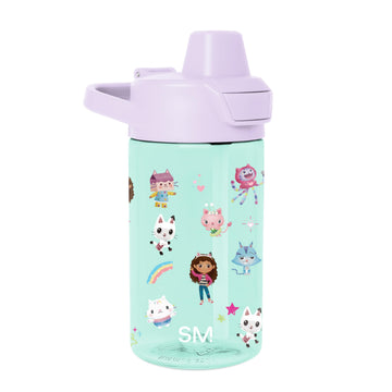 Simple Modern Kids Tritan Plastic Summit Water Bottle with Straw Lid | Gabbys Dollhouse 12oz Leak-Proof BPA-Free Cup for Boys, 