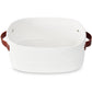 Abenkle Small White Basket With Handle, Soft Woven Storage Bins Baskets For Baby Cat And Dog Toys Organizer, Decorative Shelves