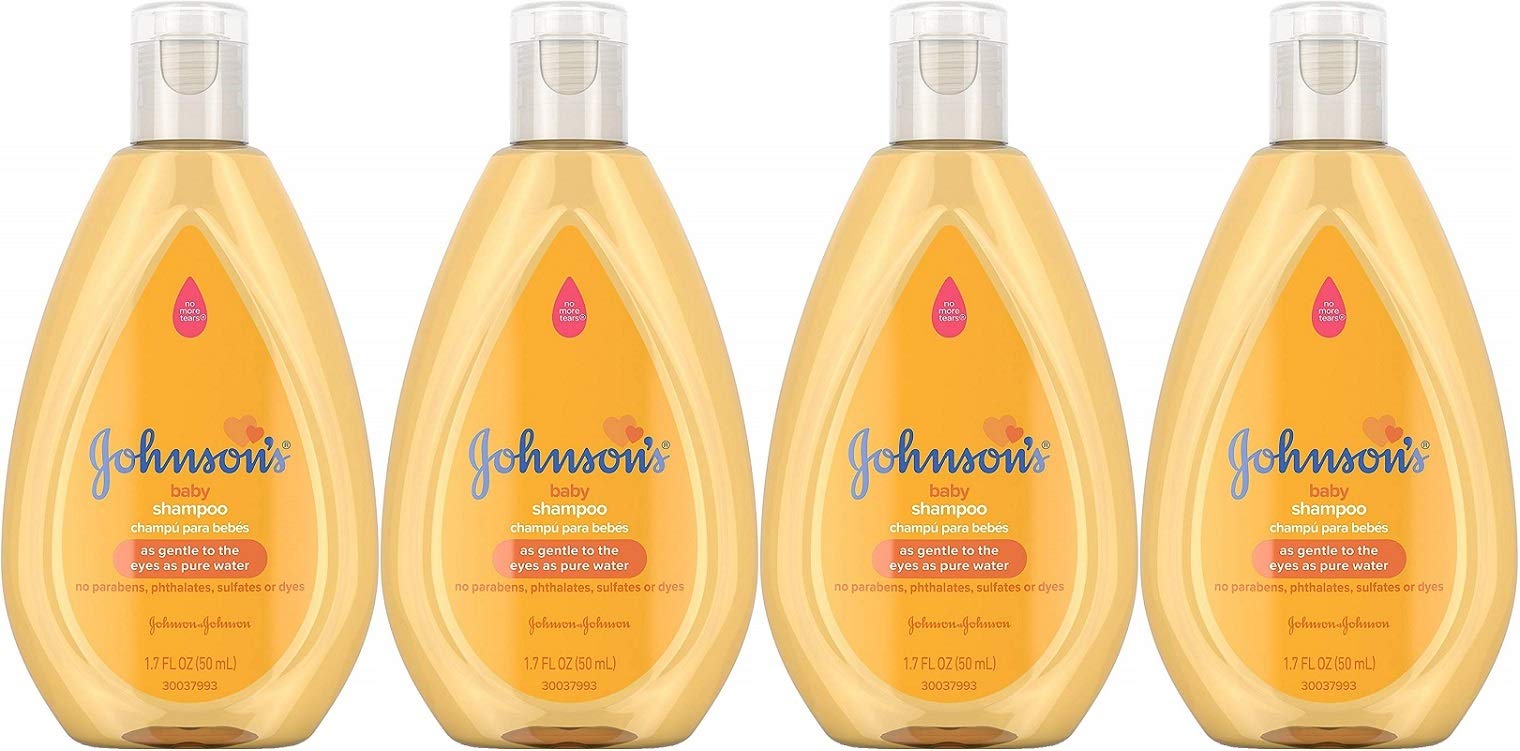 Johnson'S Baby Shampoo, Travel Size, 1.7 Ounce (Pack Of 4)