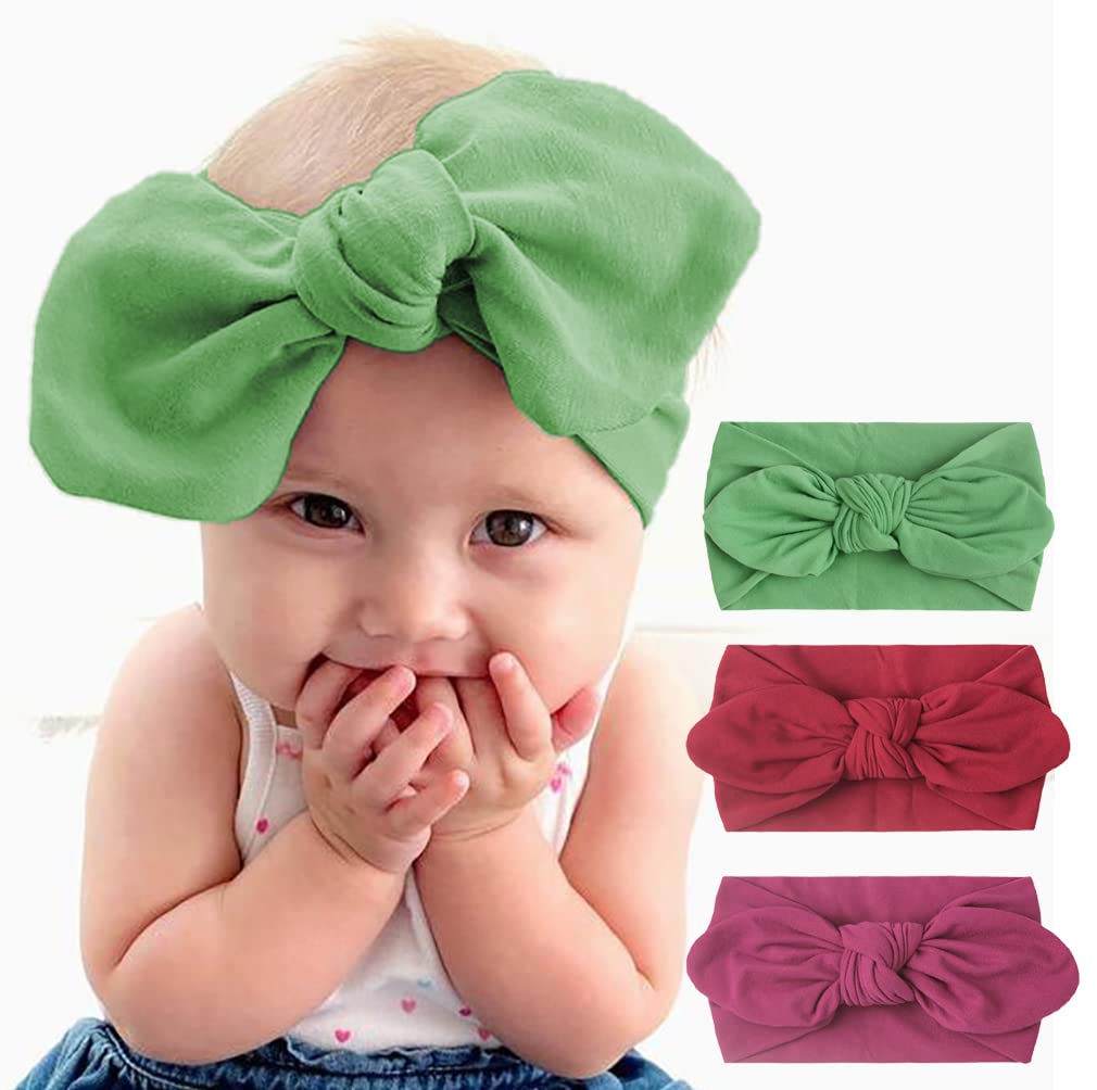 Wzt 21Pcs Baby Nylon Headbands 7 Styles Hairbands Hair Bow Elastics For Girl Headbands With Bows Newborns Infant Toddlers