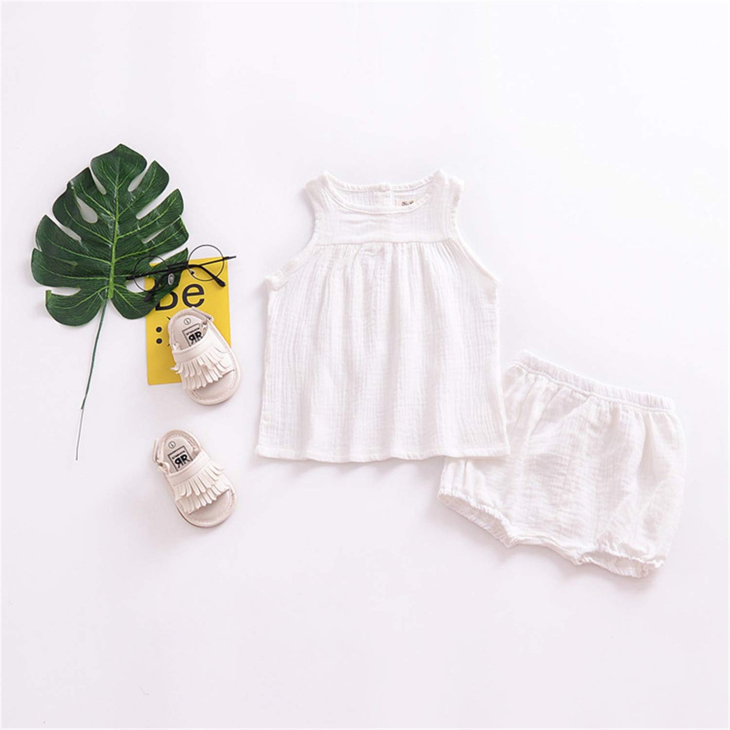 Ayiyo Baby Girls Boys Soft Cotton Linen Bloomers Cute Loose Harem Shorts White 11