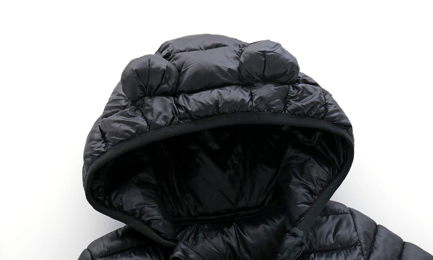 CECORC Winter Coats for Kids with Hoods Light Puffer Jacket for Girls, Boys | Baby, Infants, Toddlers, 4T,Black