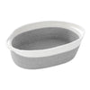 MERISHOPP Cotton Rope Basket Sturdy Woven Basket with Handle for Nursery Towels Diaper White Gray|Home & Garden|Household Suppli
