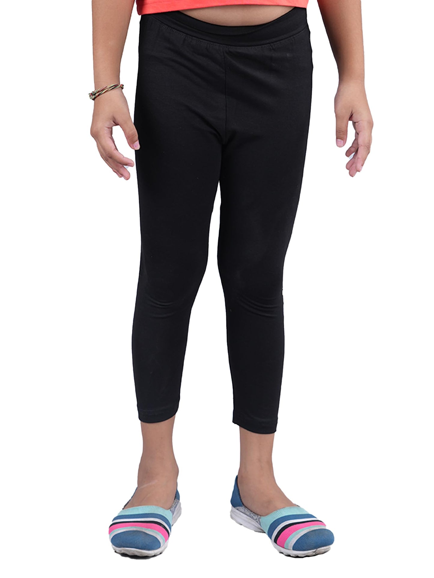 KiddoPanti Girls Savage Printed Capri Legging, Black, 34Y