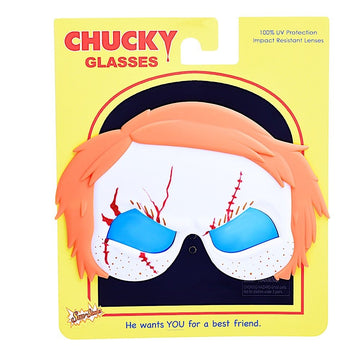 Sun-Staches Chucky Sunglasses | Childs Play Costume Accessory | Uv 400 | One Size Fits Most