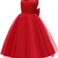Baby Girl Red Dress,Party Christmas Earster Wedding Flower Sleeveless Floor Length Tutu Tulle Dance Birthday Gown 3T