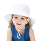 Zando Baby Sun Hat Summer Upf 50+ Sun Protection Baby Boy Beach Hats Kid Wide Brim Bucket For Baby Girl White 4-8 Years