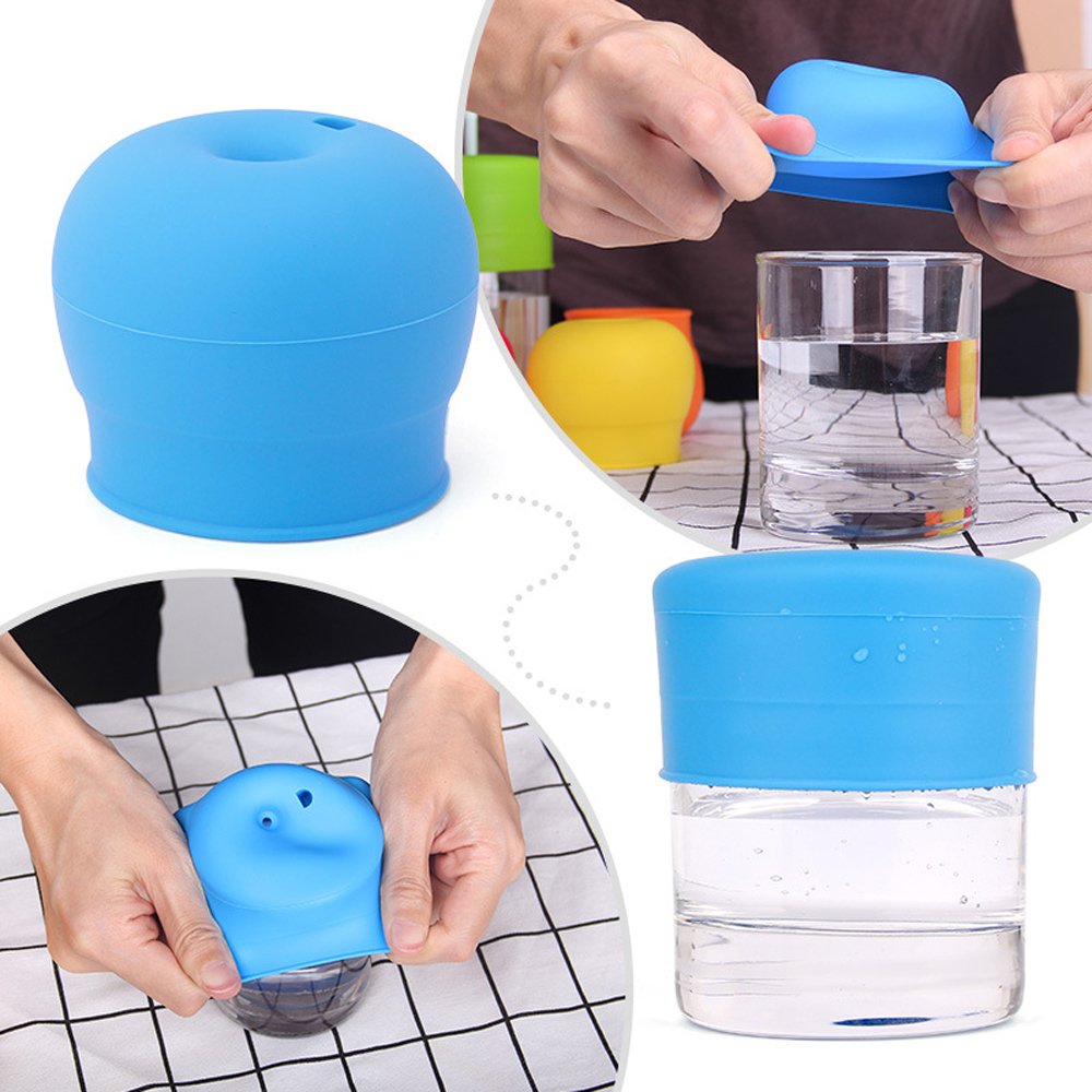 Tougs Silicone Sippy Straw Cup Lids For Toddlers Babies (Pack Of 5) - 5 Drinking Straws - Reusable, Spill-Proof - Stretches To C