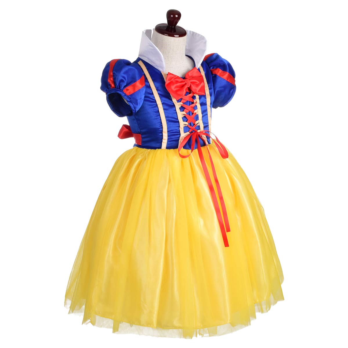 Dressy Daisy Toddler Little Girls' Princess Costume Fancy Dresses Up Halloween Party With Red Ribbon Size 5T