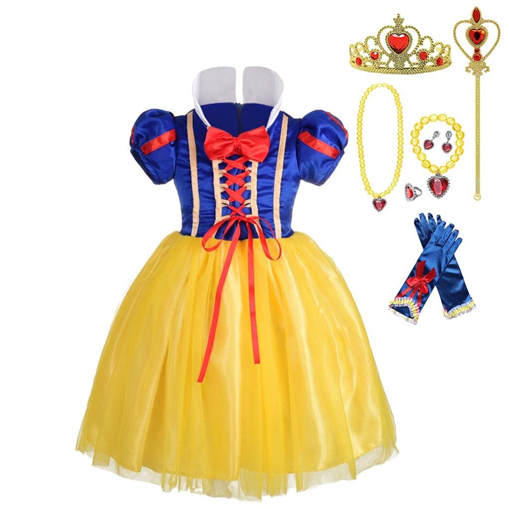 Dressy Daisy Toddler Little Girls' Princess Costume With Accessories Fancy Dresses Up Halloween Party With Red Ribbon Size 3T