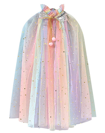 Baby Girl Cape Cloak Dresses Up Matching Princess Wedding Birthday Party Halloween Star Moon Cosplay Fancy Cape Cloaks Costumes