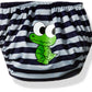 Kiko & Max Boys' Absorbant Reusable Swim Diaper, Alligator (Navy), Small