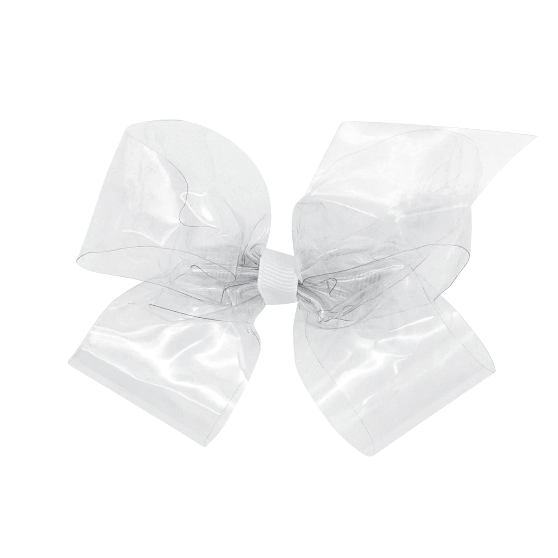 Wee Ones Girls' WeeSplash Vibrant Colored Vinyl Swim Hair Bow on a WeeStay Clip, Medium, Clear