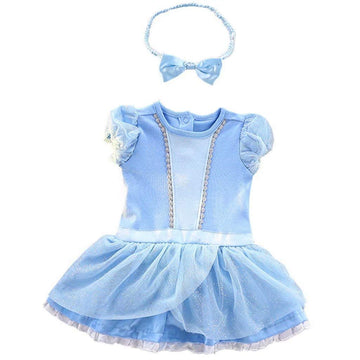 Szytypyl Princess Cinderella Baby Costume, Infant Cinderella Bodysuit Dress & Headband
