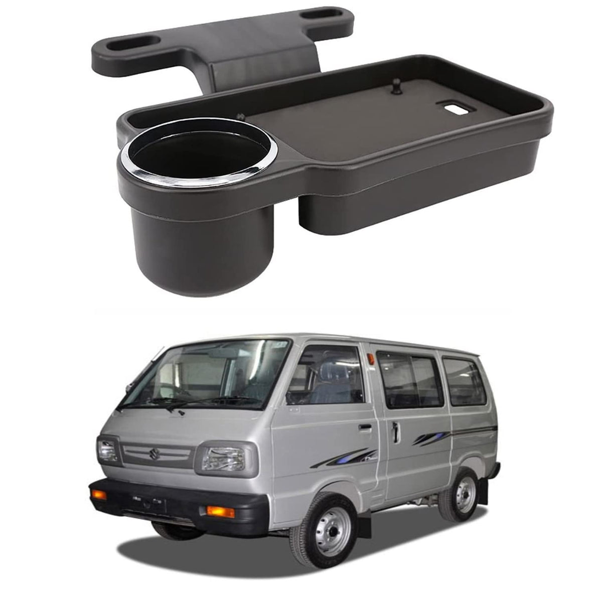 Oshotto (FT04) Foldable Car Auto Headrest Rear Back Seat Table Drink Food Cup Tray Holder Compatible with Maruti Suzuki Omni  