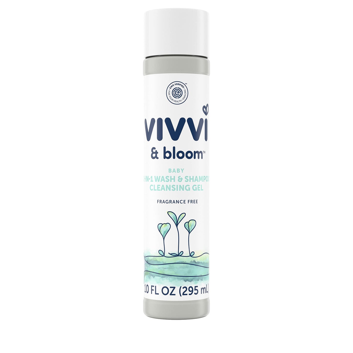 Vivvi & Bloom Gentle 2-In-1 Baby Wash & Shampoo Cleansing Gel, Leaves Sensitive Skin Feeling Healthy & Moisturized, Fragrance-Fr