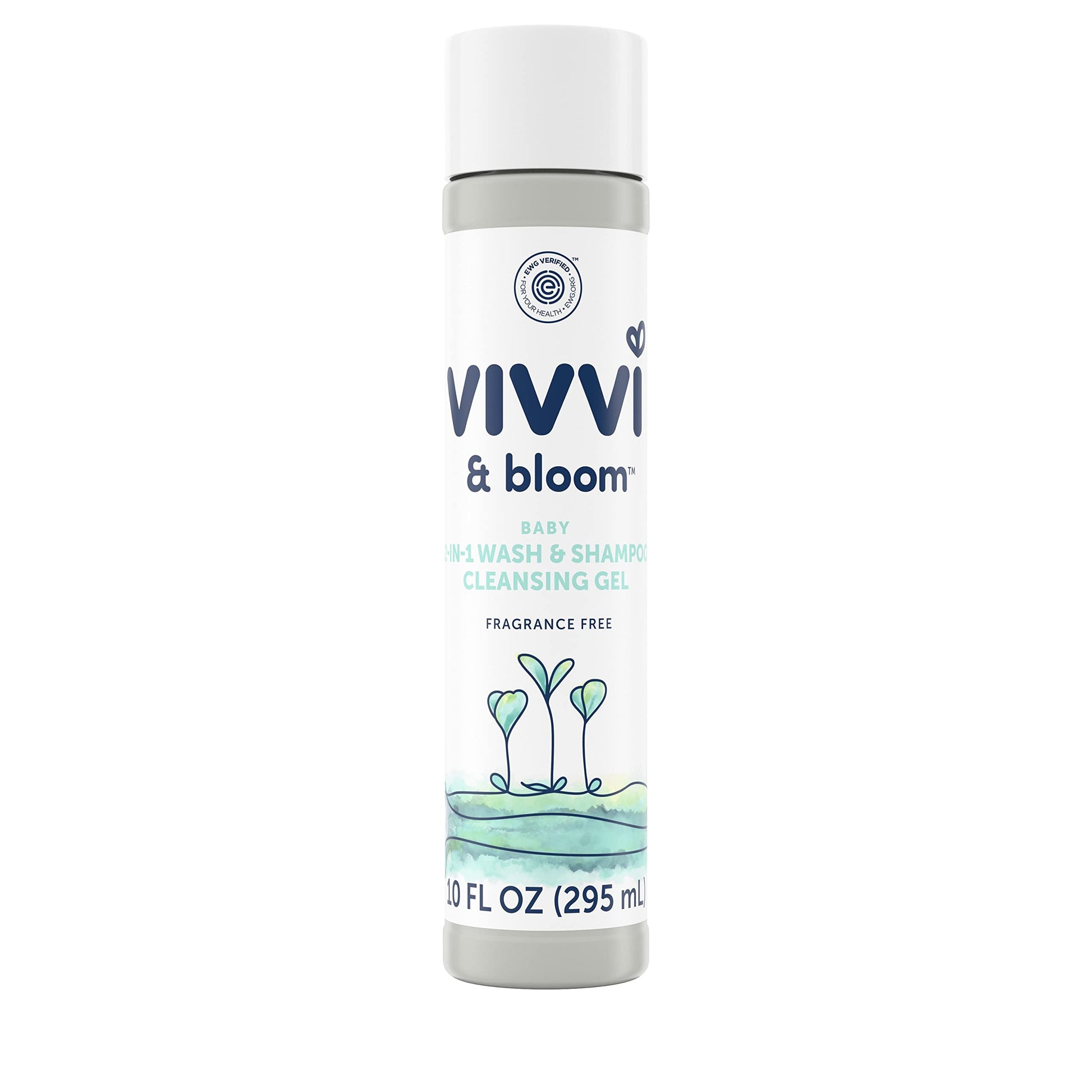 Vivvi & Bloom Gentle 2-In-1 Baby Wash & Shampoo Cleansing Gel, Leaves Sensitive Skin Feeling Healthy & Moisturized, Fragrance-Fr