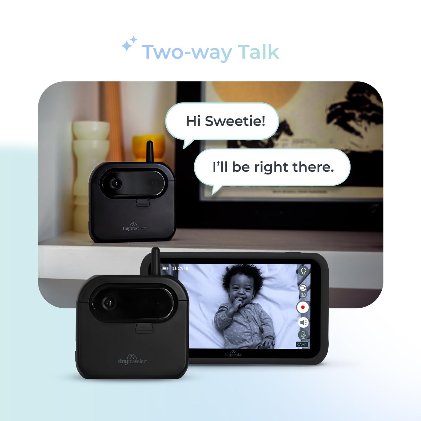 Tiny Traveler Ai Smart Wireless Baby Car Monitor With Travel Kit & Power Bank- Ai-Powered Safety Alerts Detection, Virtual Fence