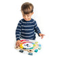 Tender Leaf Toys - 12 Pcs Bear Colors Clock, Early Learning Time, Educational Learning Clock Toy - Wooden Clock, Lovely Shapes -